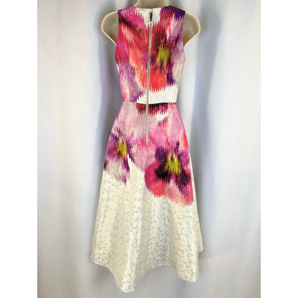 NWT Ted Baker Jenn Expressive Pansy Jacquard Midi Dress $439 - Picture 8 of 14
